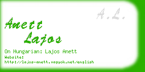 anett lajos business card